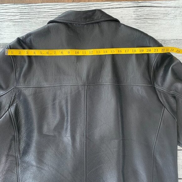 Vintage Danier Black Leather Blazer Jacket - Picture 11 of 16